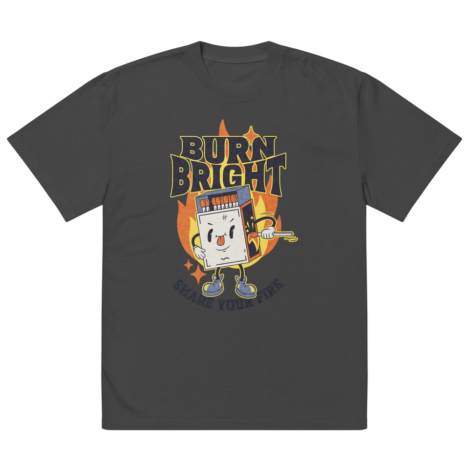 Burn Bright Oversized Faded T-Shirt