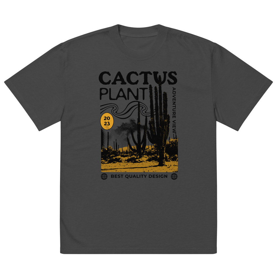 Cacus Plant - Desert Oversized Faded T-Shirt