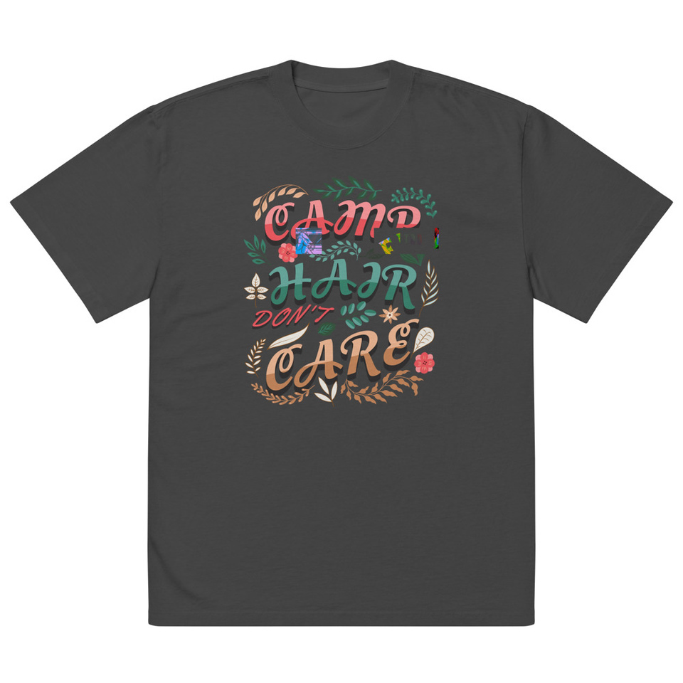 Camp Hair Don't Care Oversized Faded T-Shirt