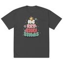 Cartoony Christmas Tree Oversized Faded T-Shirt