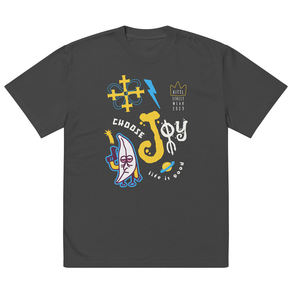 Choose Joy Oversized Faded T-Shirt