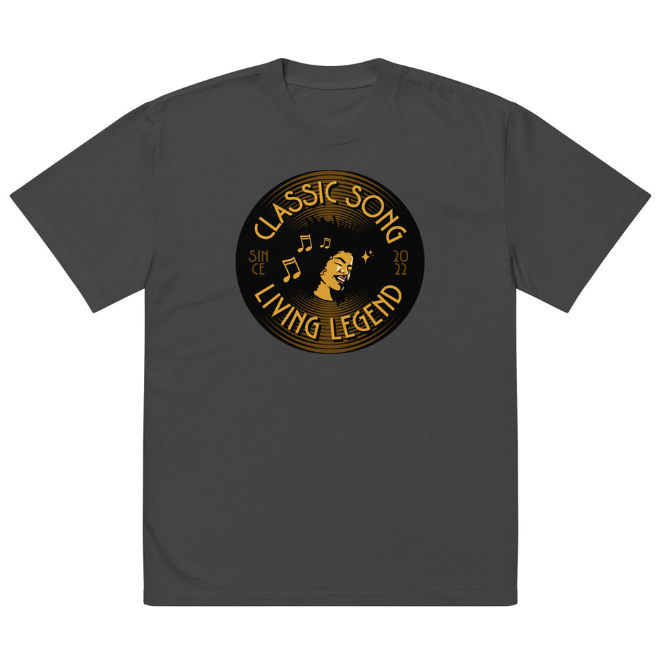 Classic Song - Music Record Oversized Faded T-Shirt
