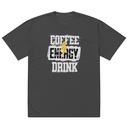 Coffee Energy Drink - Grunge Bolt Oversized Faded T-Shirt