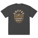 Coffee is always a good idea - Lightning Bolt Oversized Faded T-Shirt