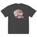 Coffee is Happiness - Retro Cartoon Mascot Oversized Faded T-Shirt