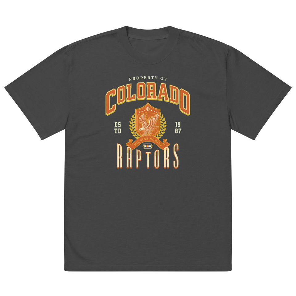 Colorado Raptors - Rugby Sports Team Oversized Faded T-Shirt
