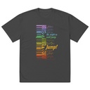 Colorful Retro Keyboard Oversized Faded T-Shirt