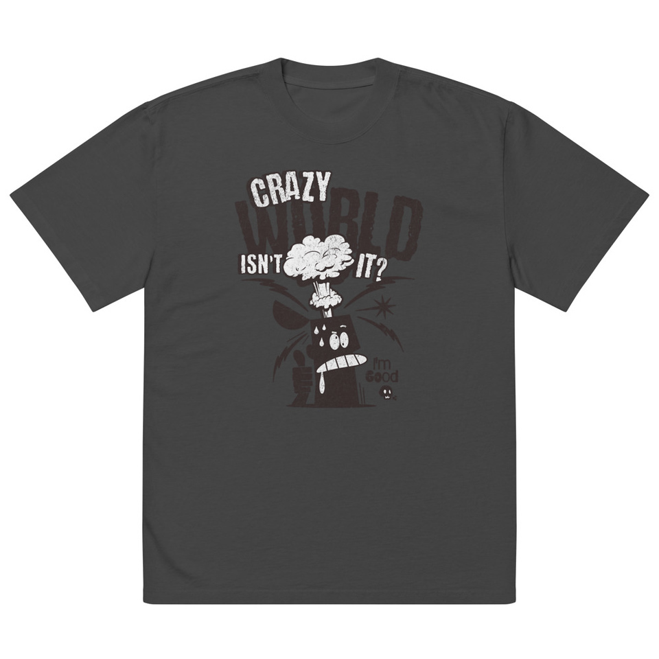 Crazy World Oversized Faded T-Shirt