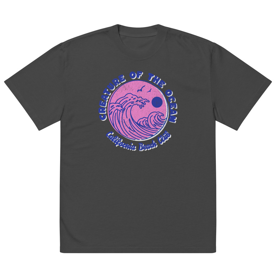 Creature of the Ocean Oversized Faded T-Shirt