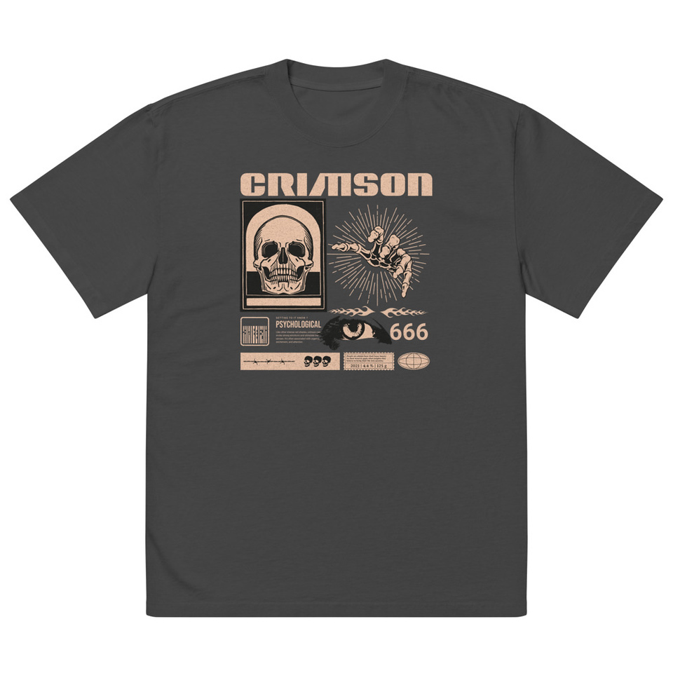 Crimson Oversized Faded T-Shirt