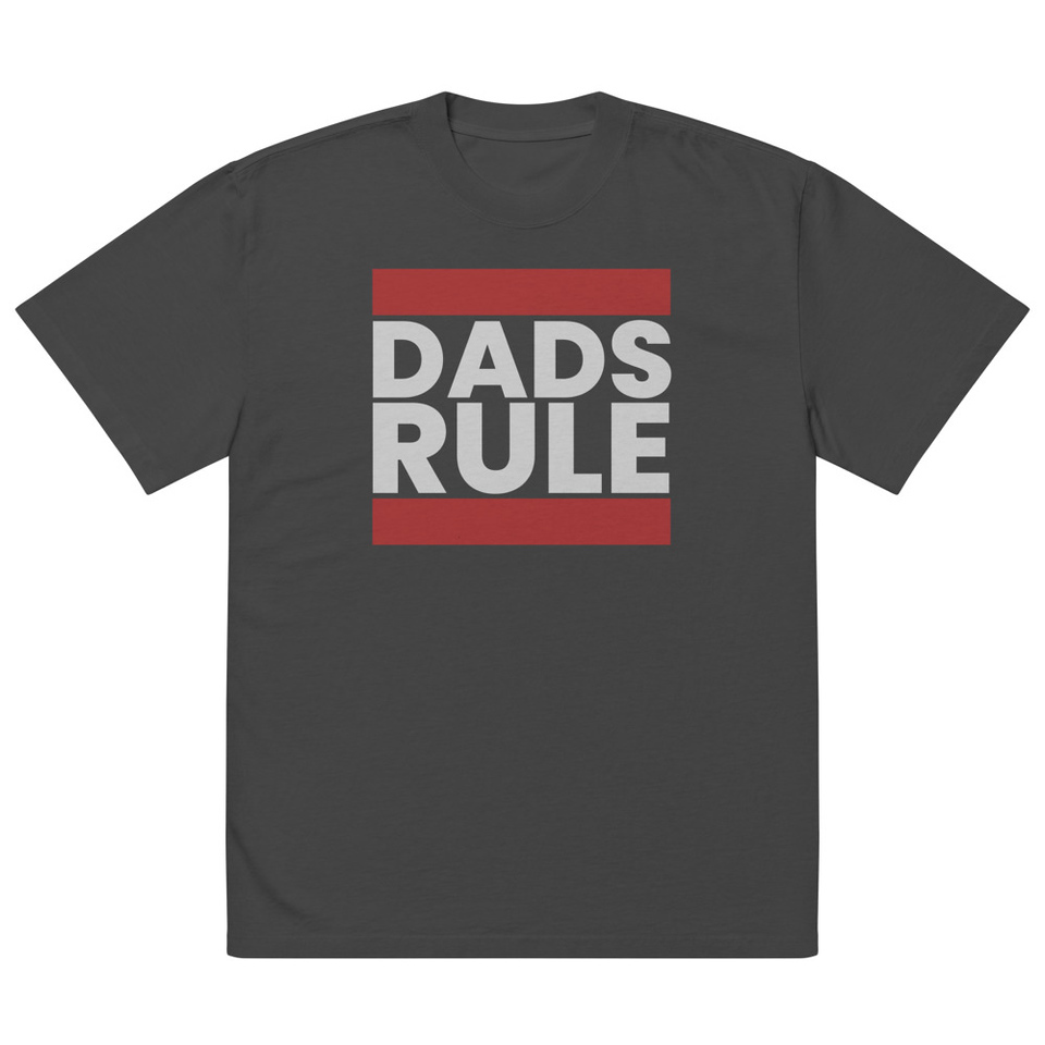 Dads Rule (1) Oversized Faded T-Shirt