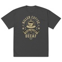 DEAD BEFORE DECAF Oversized Faded T-Shirt