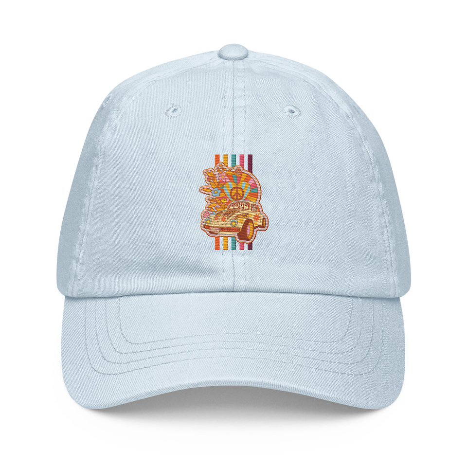60s flower power Pastel Baseball Hat