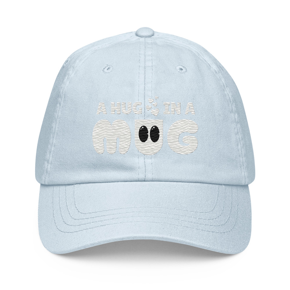 A Hug in a Mug - Funny Cartoon Pastel Baseball Hat