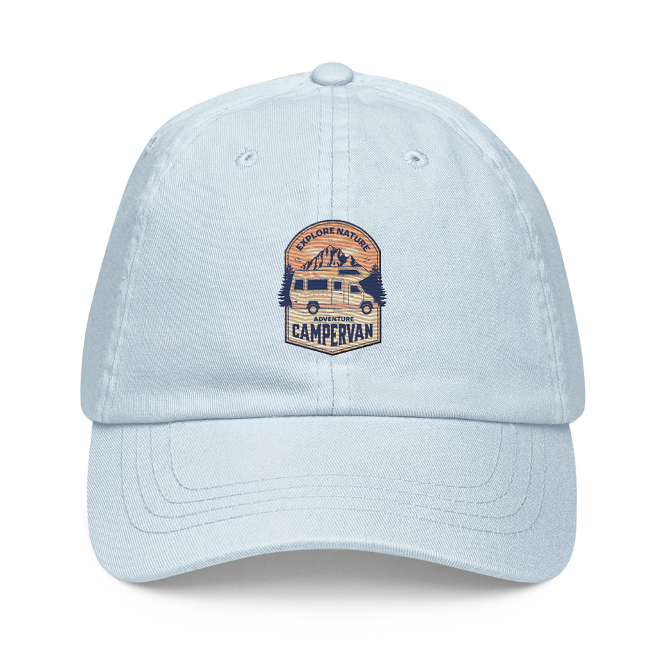 Adventure Campervan - Outdoor Pastel Baseball Hat