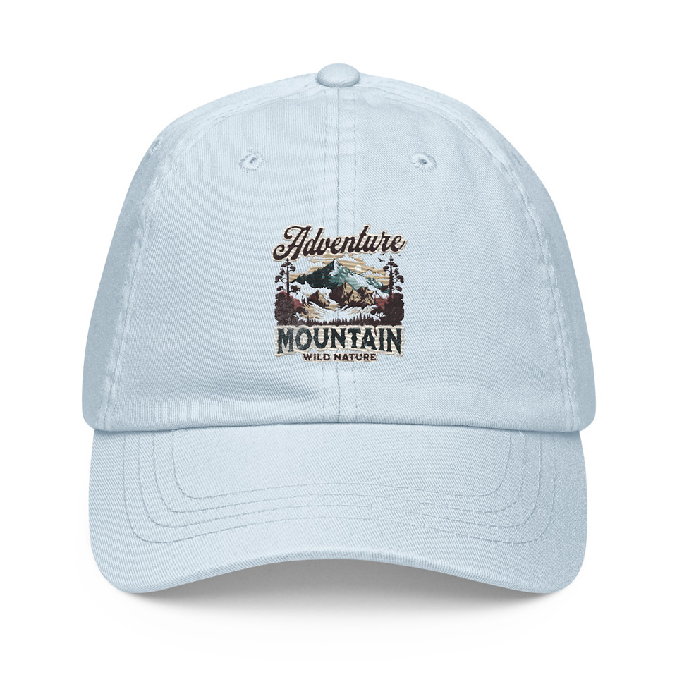 Adventure Mountain Wild Nature Pastel Baseball Hat