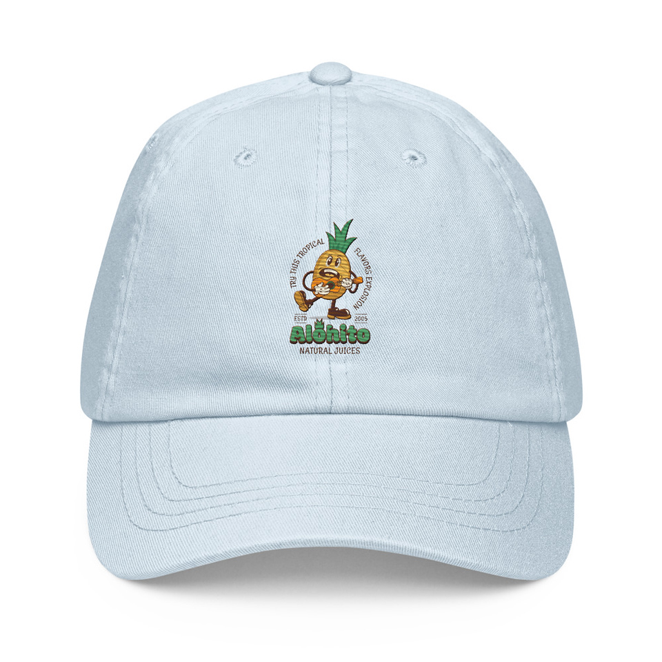 Alohito Natural Juices - Pineapple Mascot Pastel Baseball Hat