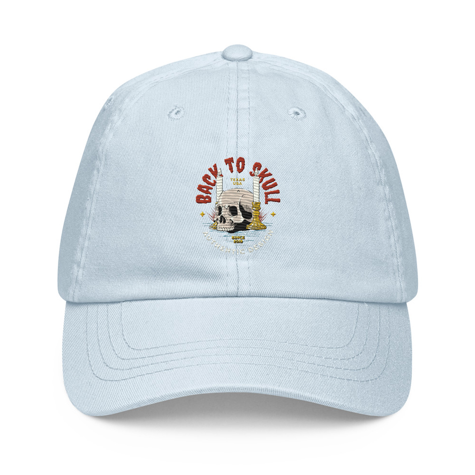 Back to Skull - Authenthic Design  Pastel Baseball Hat