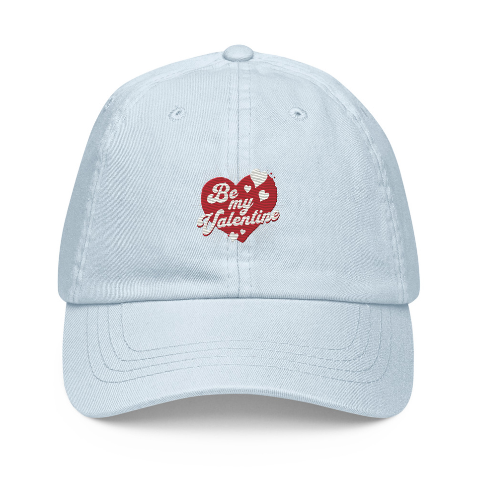 Be my Valentine - Love Heart Pastel Baseball Hat