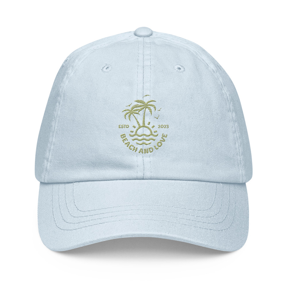 Beach and Love Pastel Baseball Hat