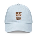 Best Mom in the World - Flowers Pastel Baseball Hat