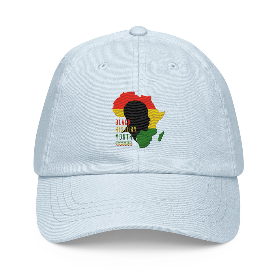 Black History Month - African Continent Pastel Baseball Hat