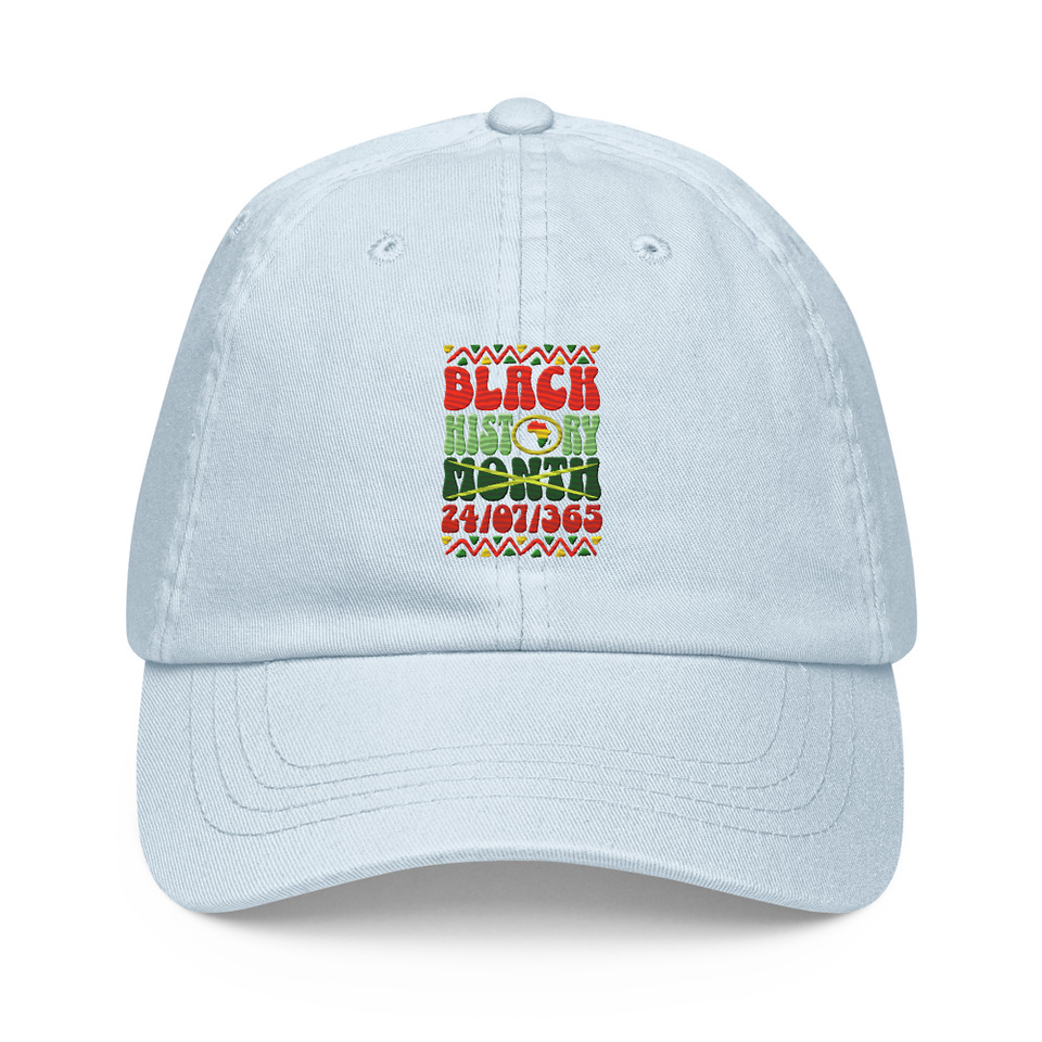 Black History Month Pastel Baseball Hat