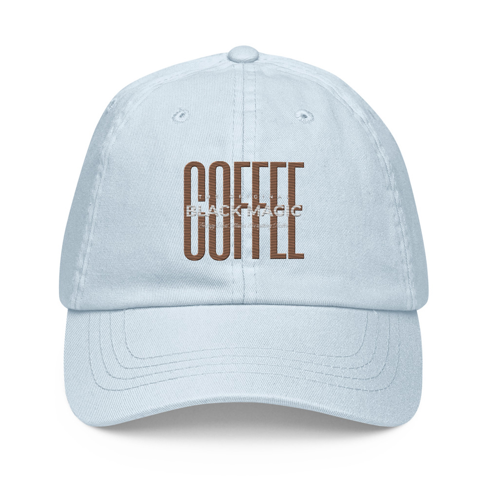 Black Magic - Minimal Modern Coffee Quote Pastel Baseball Hat