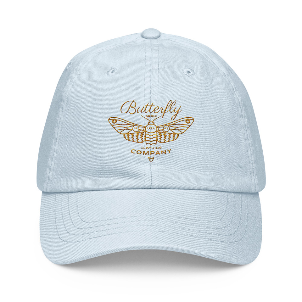 Blue Butterfly - Minimal Pastel Baseball Hat