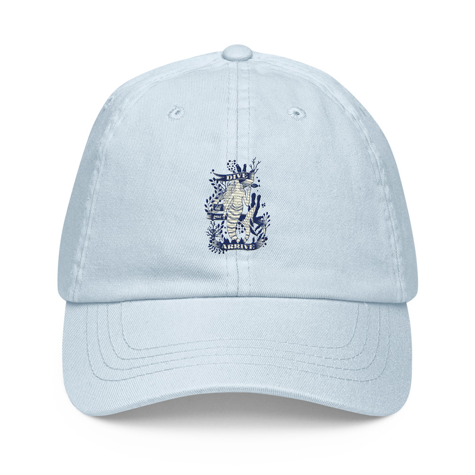 Blue Mermaid - Nautical Pastel Baseball Hat