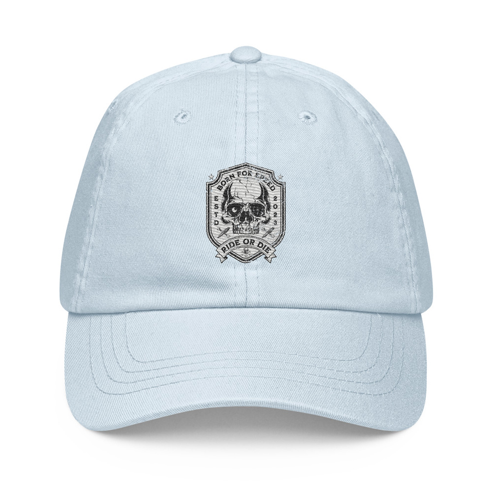BORN FOR SPEED RIDE OR DIE Pastel Baseball Hat