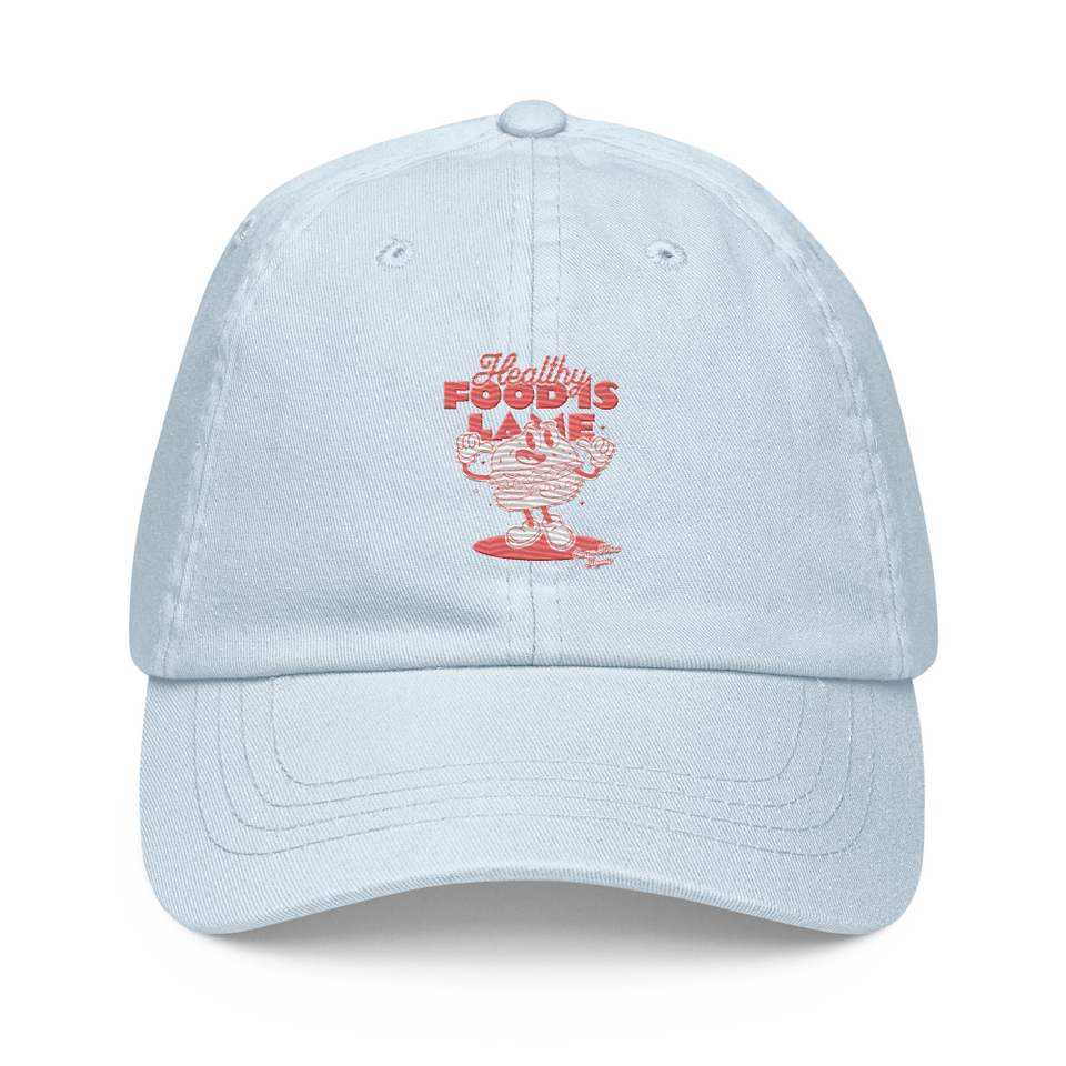 Burger Mascot Pastel Baseball Hat