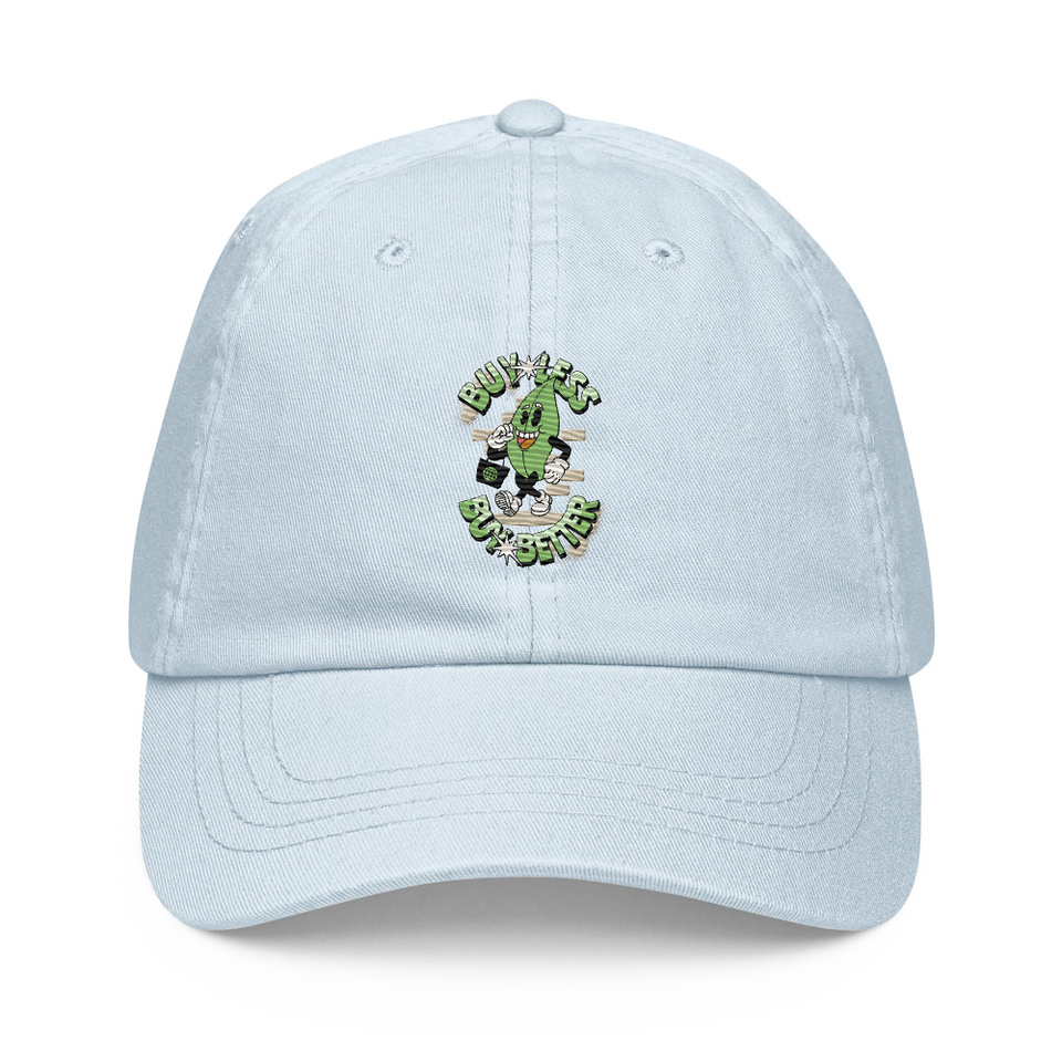 Buy Less- Buy Better Pastel Baseball Hat