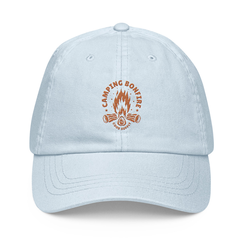 Camping Bonfire - Firewood Pastel Baseball Hat