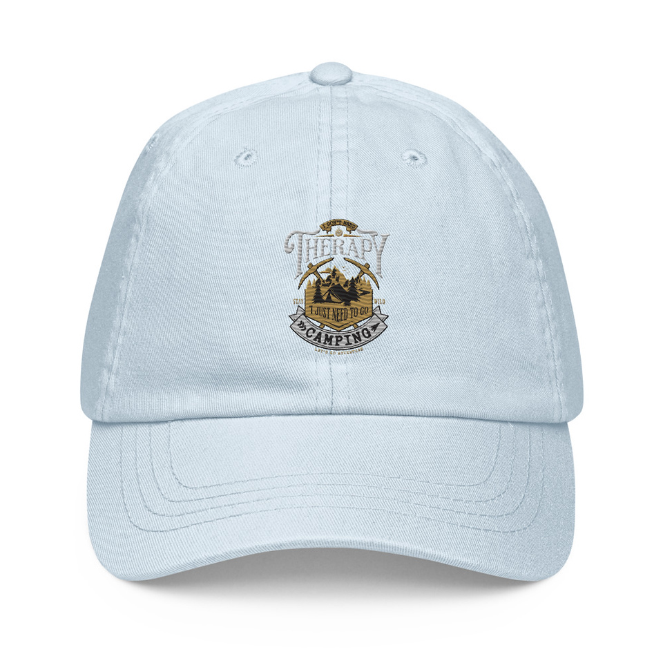 Camping Emblem Pastel Baseball Hat