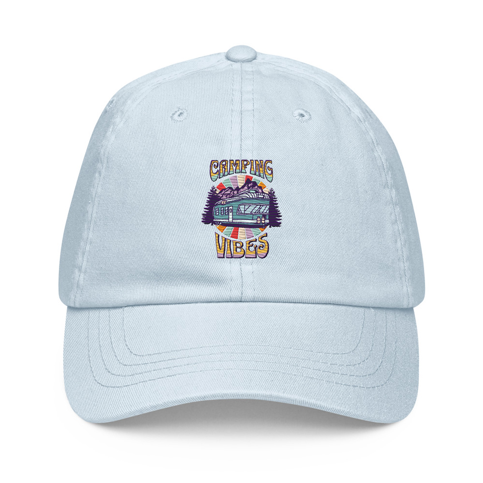 Camping Vibes Pastel Baseball Hat