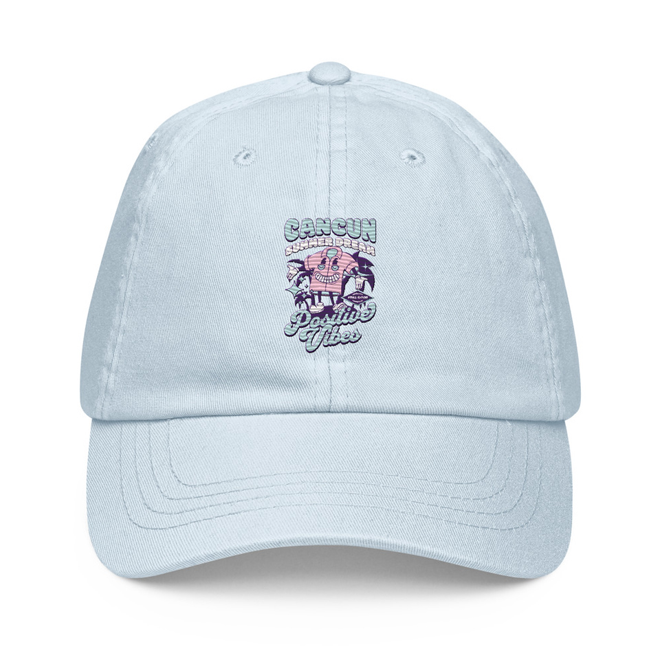Cancun Positive Vibes Pastel Baseball Hat