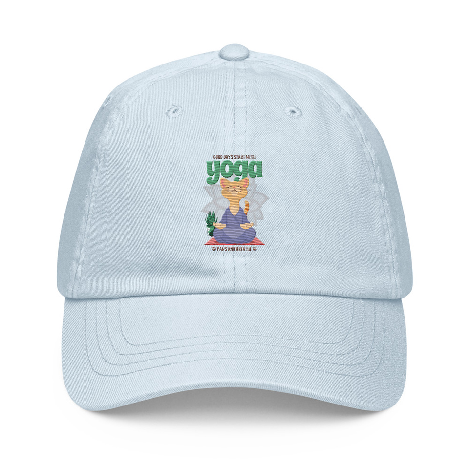 Cat Yoga - Cute Meditation Pastel Baseball Hat