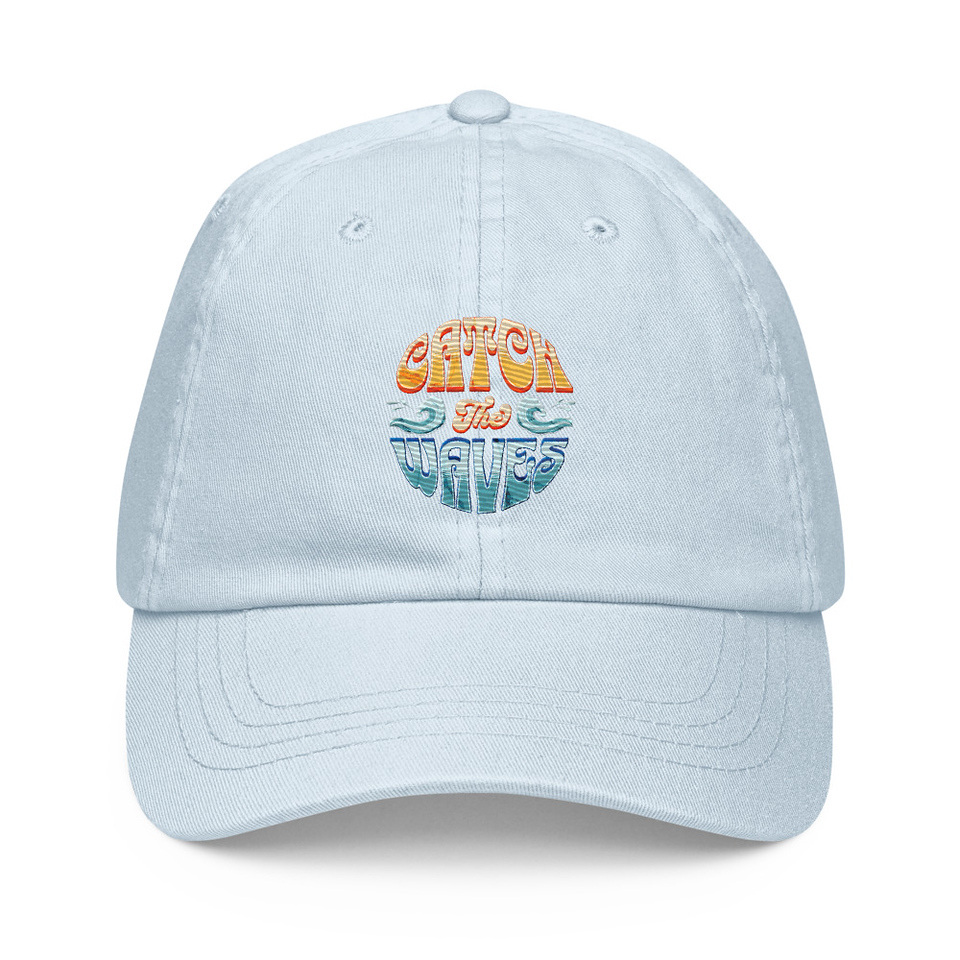 Catch the Waves - Beach Vibe Pastel Baseball Hat