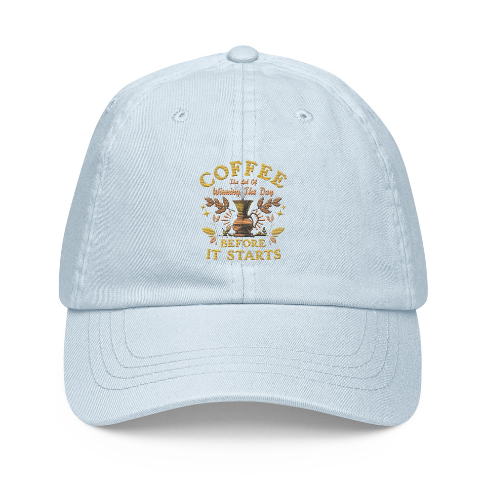 Coffee, The art of Winning The Day Pastel Baseball Hat