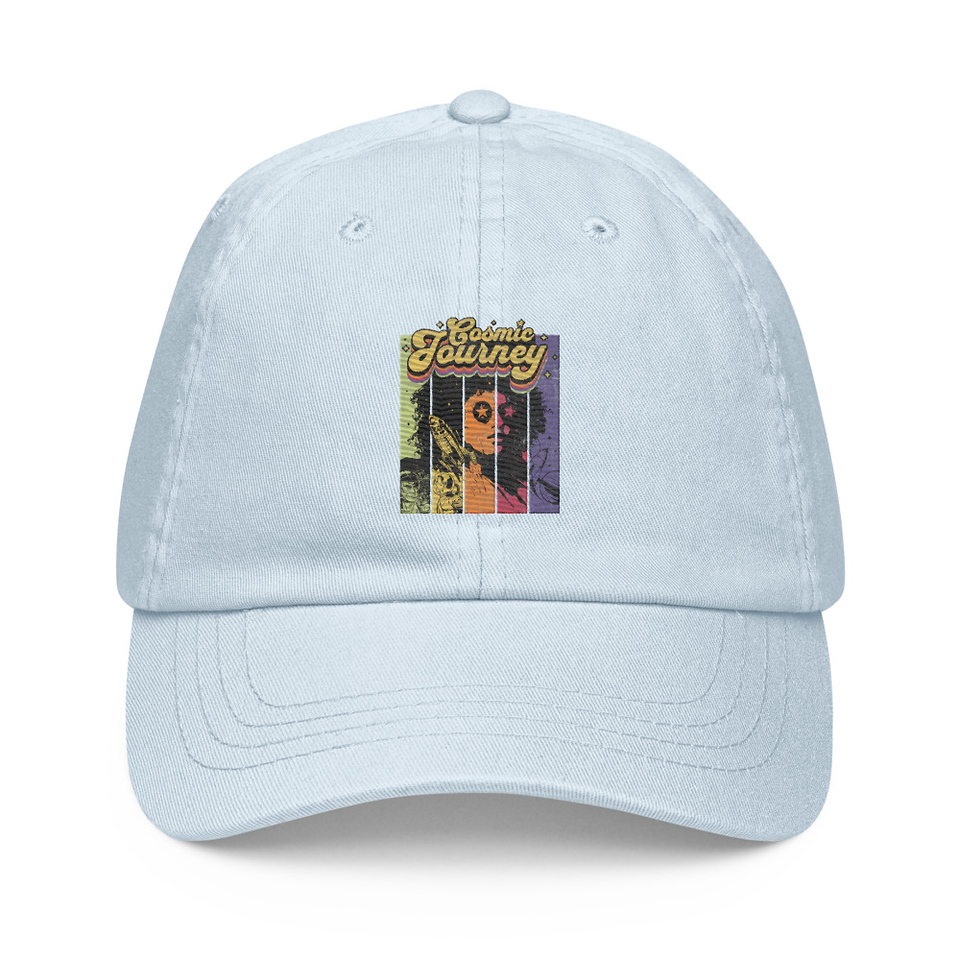 Cosmic Journey Rainbow Retro Pastel Baseball Hat