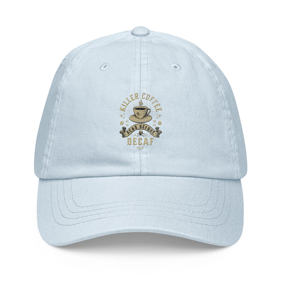DEAD BEFORE DECAF Pastel Baseball Hat