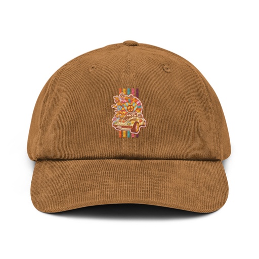 [ID: 532-G10] 60s flower power Corduroy Hat
