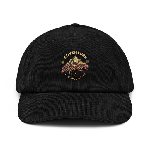[ID: 532-G30] Adventure Explore The Mountain Corduroy Hat