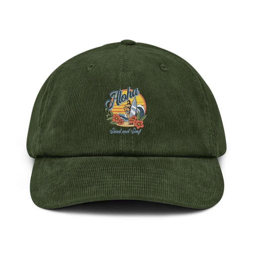 [ID: 532-G53] Aloha Corduroy Hat