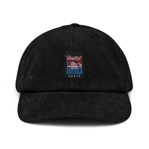 [ID: 532-G59] America (3) Corduroy Hat
