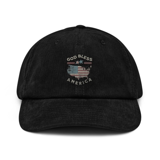 [ID: 532-G60] America - Land Of The Free Corduroy Hat