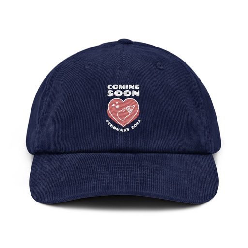 [ID: 532-G121] Baby Announcement - Feeding Bottle Corduroy Hat