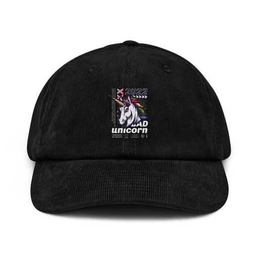 [ID: 532-G128] Bad Unicorn - Horse Corduroy Hat