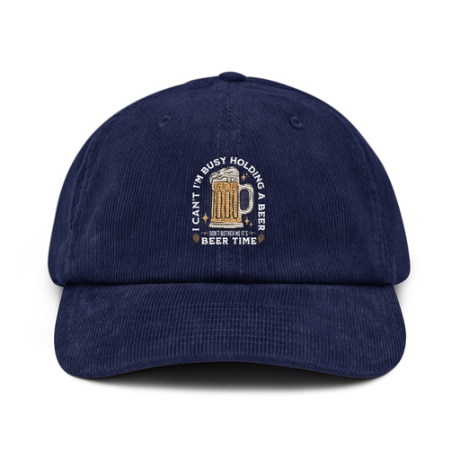 [ID: 532-G176] Beer Time - Father's Day Corduroy Hat